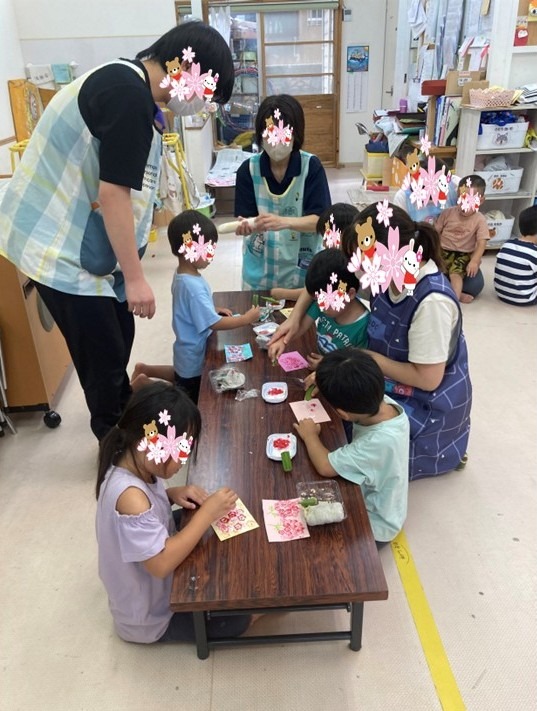 食育オクラのスタンプ