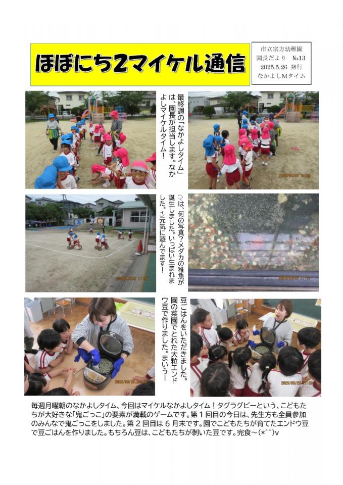 PDF画像：マイケル通信 13の様子