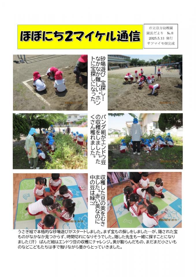 PDF画像：マイケル通信 8の様子