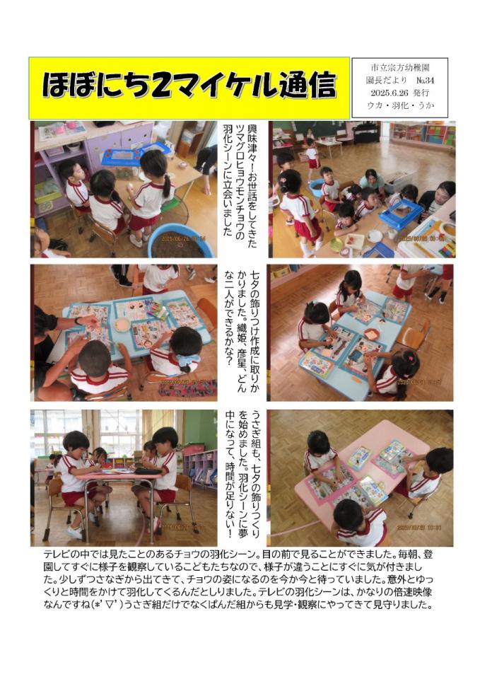 PDF画像：マイケル通信 34の様子